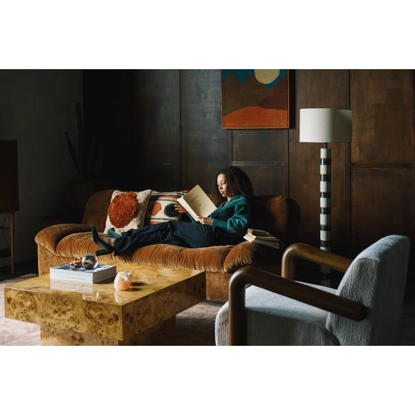 Кафяв кадифен диван 214 cm Douglas – Dutchbone-image-4