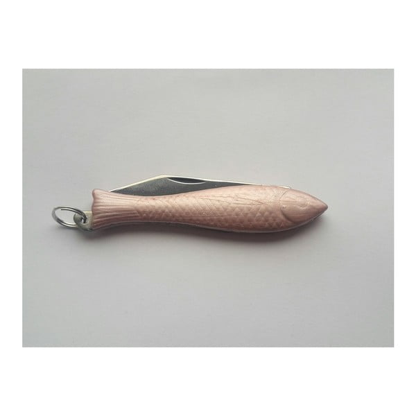 Светлорозов чешки нож за риба с пръстен по дизайн на Alexandra Dětinska - Alexandra Dětinská-image-1