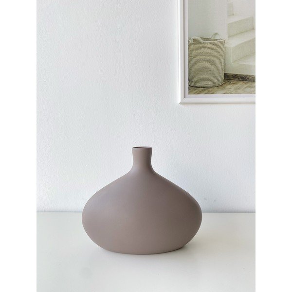 Кафяво-сива керамична ваза, височина 20 cm Platy - Rulina-image-1