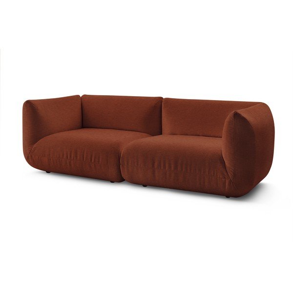 Оранжев велурен диван 260 cm Lecomte - Bobochic Paris-image-3
