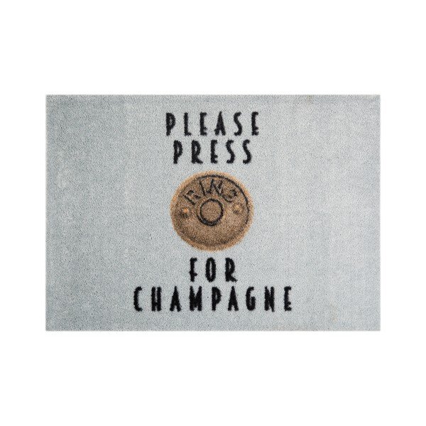 Šedá rohožka Mint Rugs StateMat Please Press, 50 x 75 cm