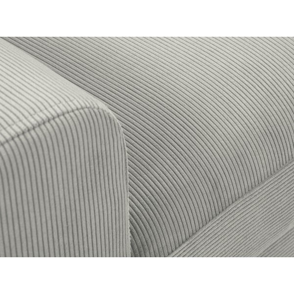 Светлосив ъглов диван от велур, десен ъгъл Moghan - Micadoni Home-image-1