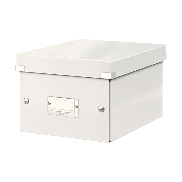Бяла картонена кутия за съхранение с капак 22x28x16 cm Click&Store – Leitz