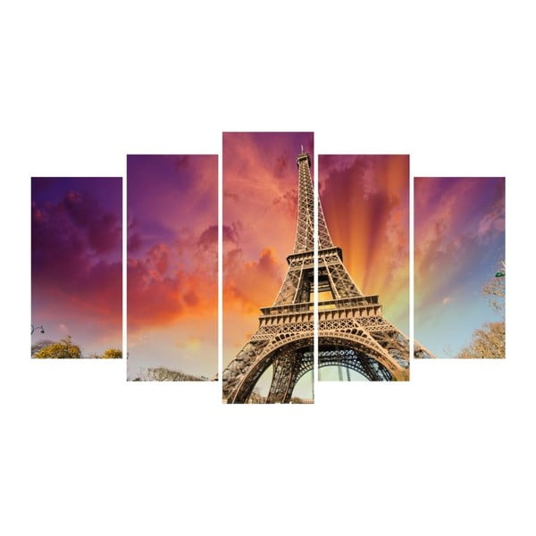Картина от няколко части Fall Eiffel, 102 x 60 cm - Insigne