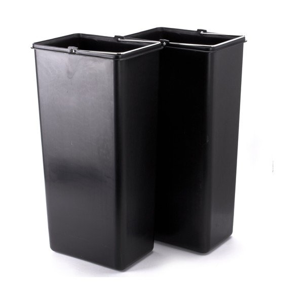 Стоманено кошче за боклук  за рециклиране с педал в матово сребрист цвят 2x20 l Tri Selectif – MSV-image-4