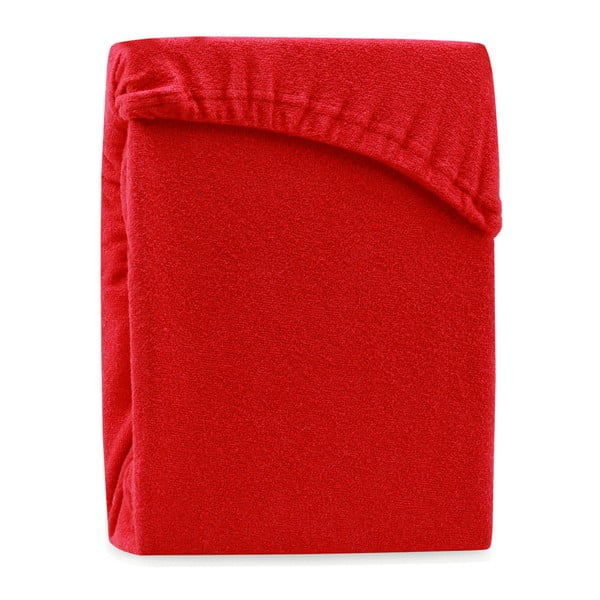 Червен ластичен чаршаф за двойно легло Siesta, 200/220 x 200 cm Ruby - AmeliaHome