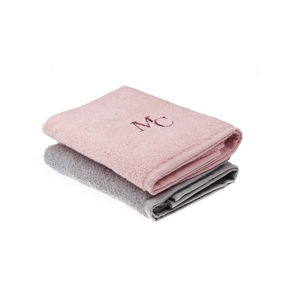 Комплект розови и сиви кърпи Sally - Unknown