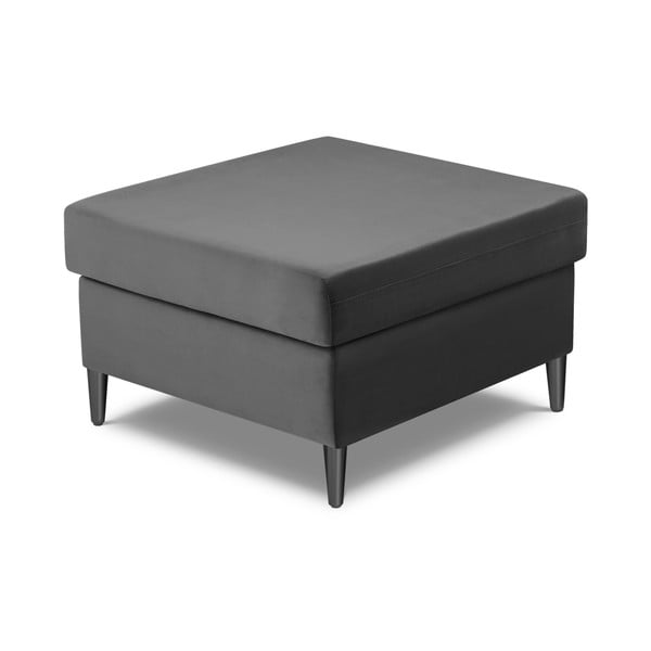 Светлосива кадифена табуретка Kyoto – Cosmopolitan Design-image-2