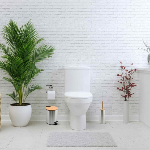 Стоманено кошче за боклук с педал в матово сребрист цвят 5 l   Adonis – Spirella-image-1