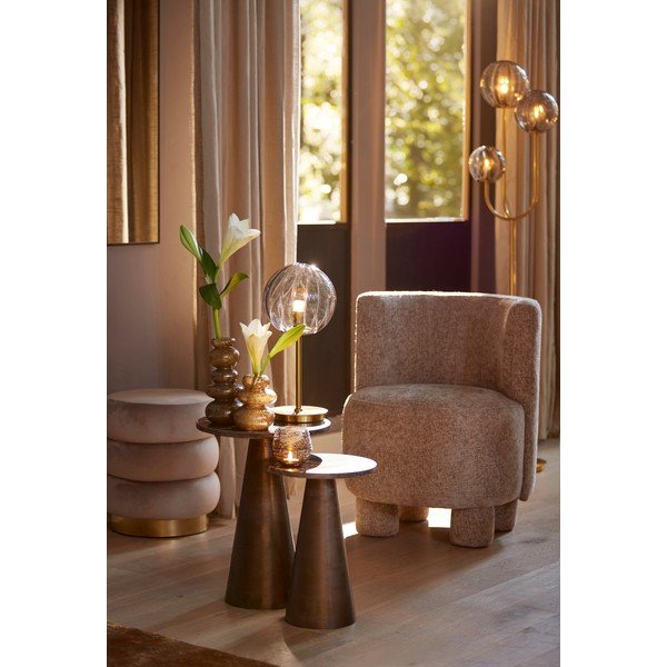 Кръгла странична масичка с мраморна плоча ø 29 cm Ynez – Light & Living-image-1