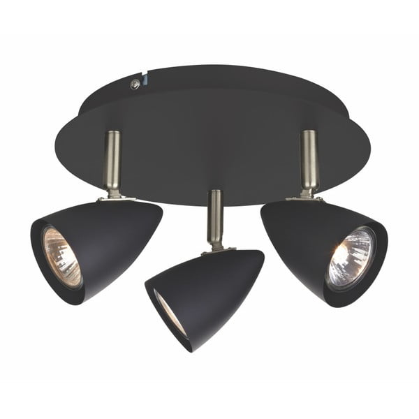 Черна лампа за таван със сребърни детайли Ciro Tres - Markslöjd