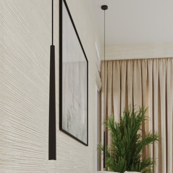 Черно висящо осветително тяло ø 19,5 cm Bliss – Sollux-image-3