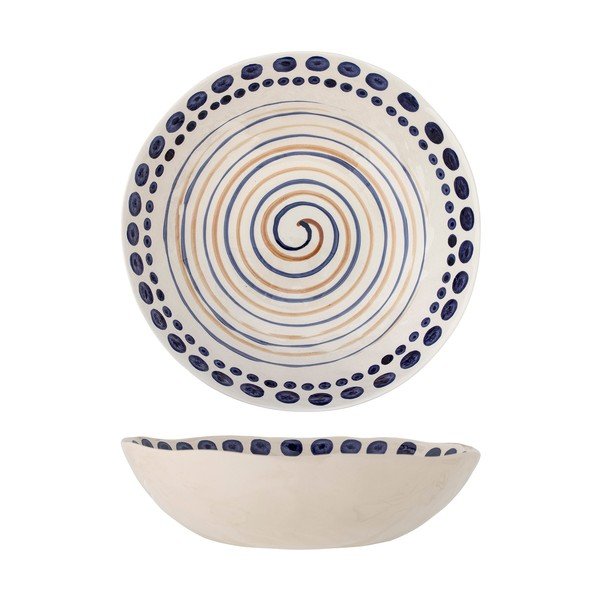 Тъмносиньо-бежова каменна купа за сервиране ø 39 cm Shama - Bloomingville-image-3