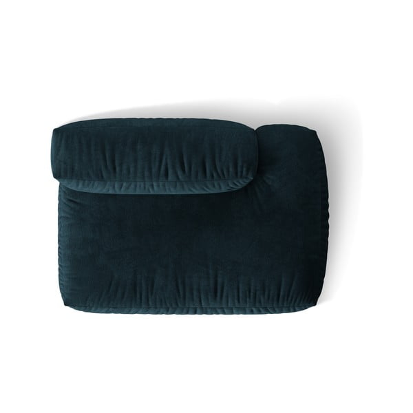 Тъмносин кадифен модул за диван (десен ъгъл) Martina – Micadoni -image-3