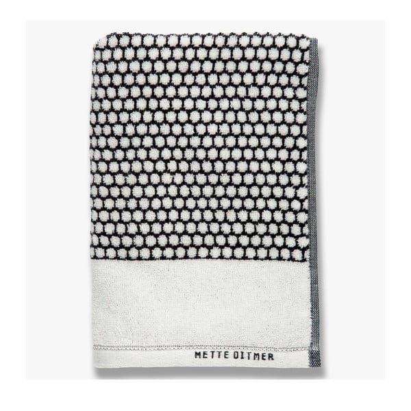 Черно-бяла памучна кърпа за баня 70x140 cm Grid - Mette Ditmer Denmark