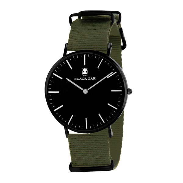 Tmavě zelenočerné pánské hodinky Black Oak Armo
