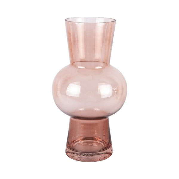 Светлорозова стъклена ваза Gleam Sphere - PT LIVING