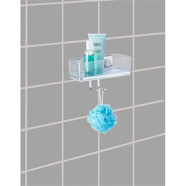 Самоносеща етажерка с 2 куки Vacuum-Loc, товароносимост до 33 кг - Wenko-image-1