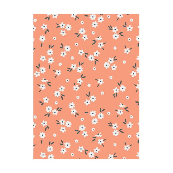 Оранжева опаковъчна хартия № 2 Floral - eleanor stuart