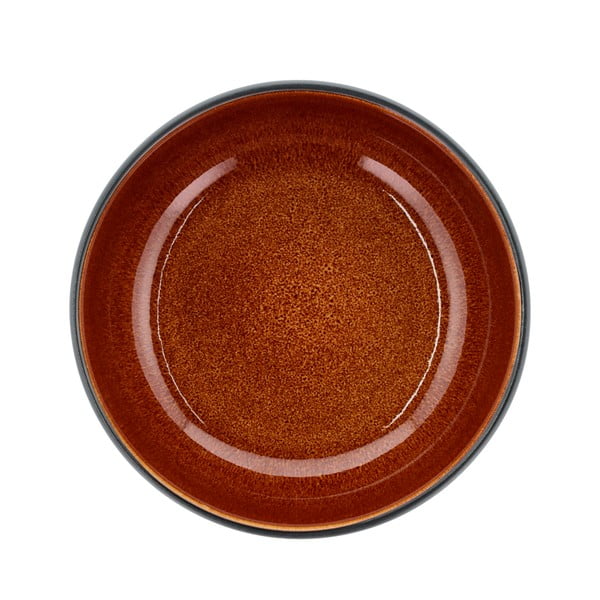 Черна/в кехлибарен цвят глинена рамен купичка Gastro Black/Amber – Bitz-image-1