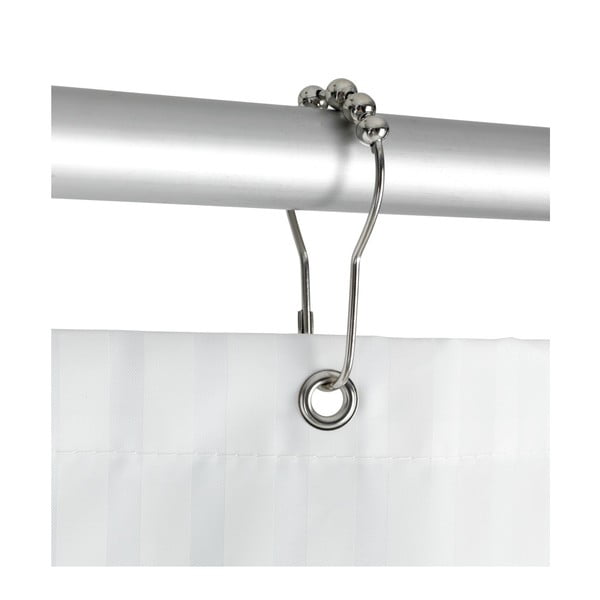 Комплект от 12 кукички за завеса за душ - Wenko-image-1