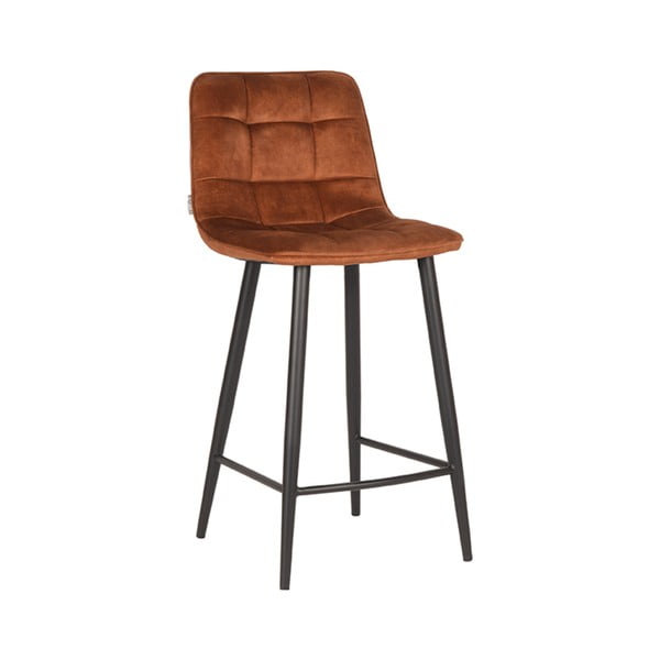 Бар столове от кадифе в тухлен цвят в комплект от 2 броя броя 94 cm Jelt - LABEL51
