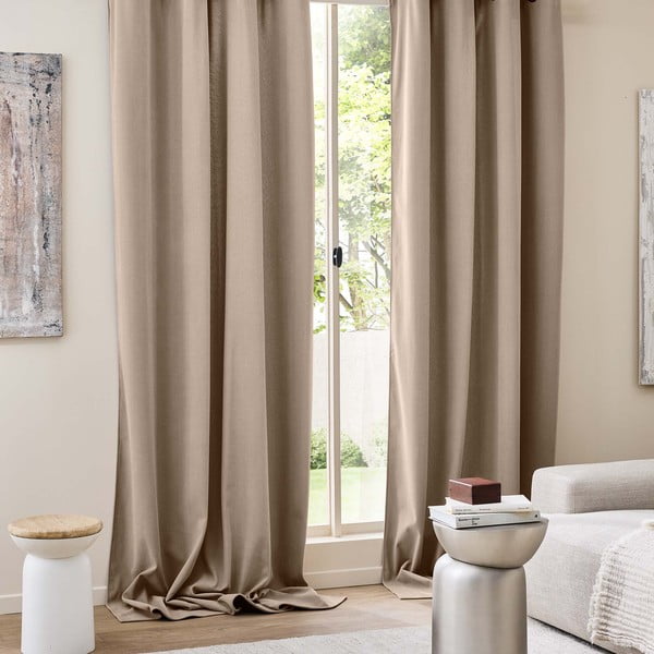 Кафяво термо перде от рипсено кадифе 140x260 cm Madison – douceur d'intérieur-image-3