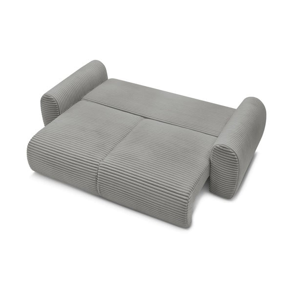 Тъмносив разтегателен диван от рипсено кадифе 257 cm Lucien – Bobochic Paris-image-4