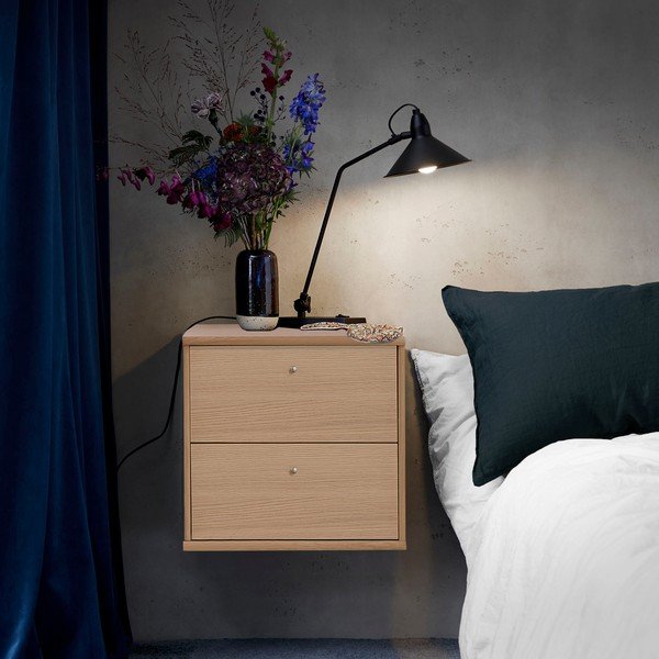 Висящо нощно шкафче с рафтове в дъбов декор Mistral - Hammel Furniture-image-1