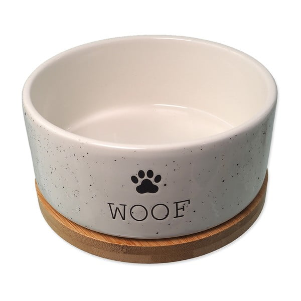Керамична купа за куче ø 16 cm Dog Fantasy WOOF – Plaček Pet Products
