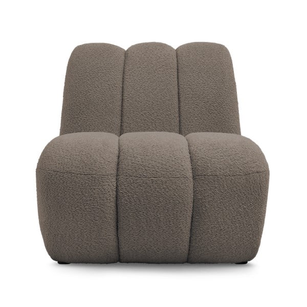 Кафяво-сиво кресло от прежда с примки от букле Janissaire – Bobochic Paris-image-3