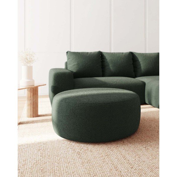 Табуретка от зелен плат букле Feiro - MESONICA-image-2