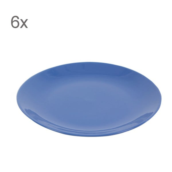 Sada 6 talířů Kaleidos 27 cm, modrá