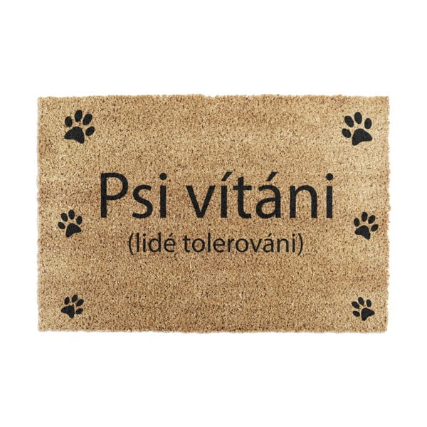 Изтривалка от кокосови влакна 40x60 cm Psi vítáni – Artsy Doormats