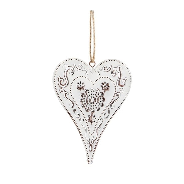 Висяща коледна украса от метал във формата на сърце - Sass & Belle