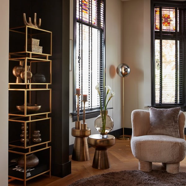 Метална кръгла странична масичка ø 29 cm Dakwa – Light & Living-image-1