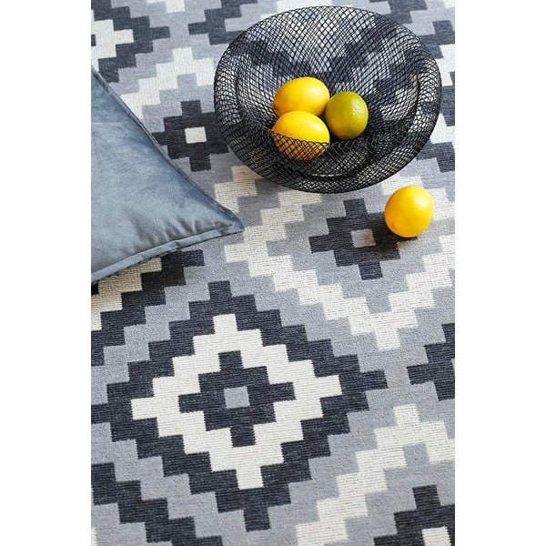 Сив двустранен килим , 100 x 160 cm Saka - Narma-image-4