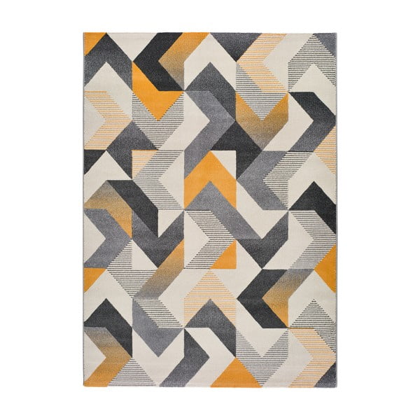Оранжев и сив килим Гладис Абстракт, 160 x 230 cm - Universal