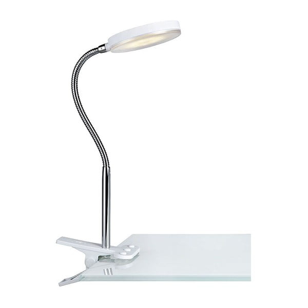 Бяла LED настолна лампа с щипка Flex - Markslöjd