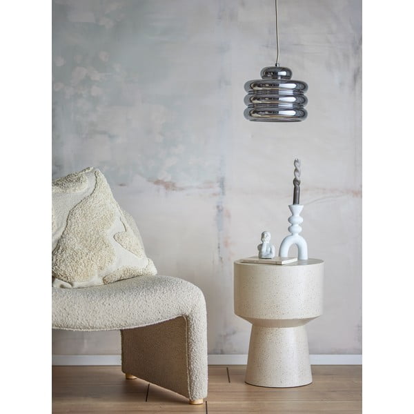 Висящо осветително тяло в сребрист цвят със стъклен абажур ø 24 cm Spike – Bloomingville-image-1