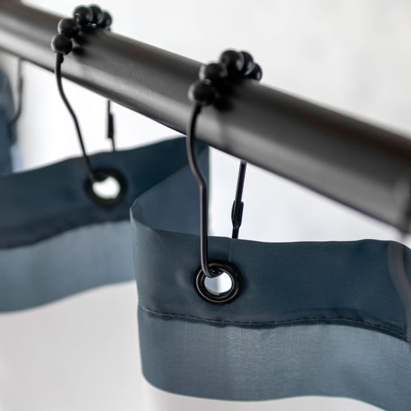 Черни кукички за душ завеса в комплект от 10 бр. Aqua – Mette Ditmer Denmark-image-2