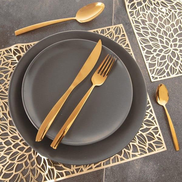 Прибори за хранене от неръждаема стомана в златист цвят 24 бр. Gold – Orion-image-1