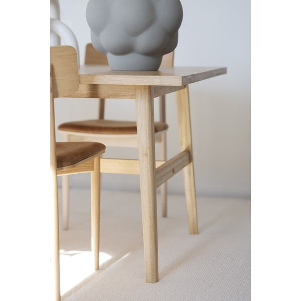 Трапезна маса от декор от дъб в естествен цвят 100x220 cm Plainfield – Rowico-image-3