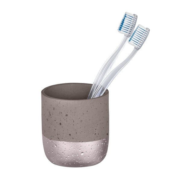 Сива бетонна чаша за четки за зъби Mauve - Wenko