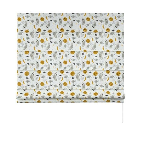 Жълто-бяла детска ролетна щора 170x160 cm Magic - Yellow Tipi-image-3