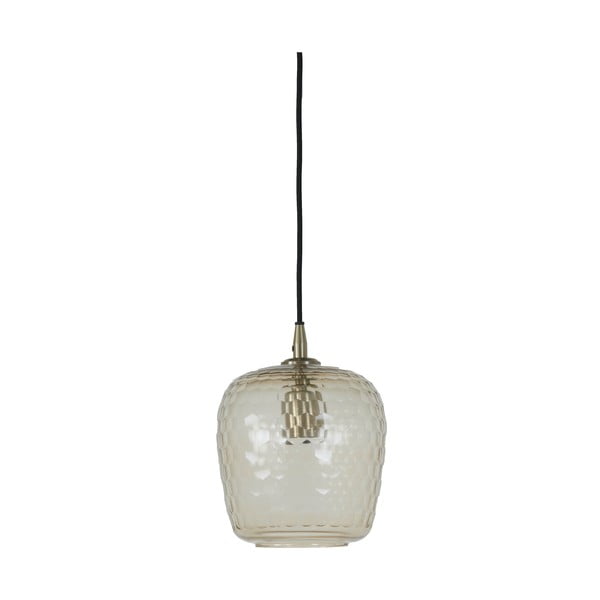 Лампа за таван в бронзов цвят със стъклен абажур ø 17 cm Danita - Light & Living