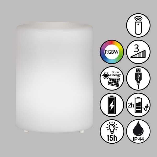 Бяла LED настолна лампа (височина 15 cm) Ceppo – Fischer & Honsel-image-2