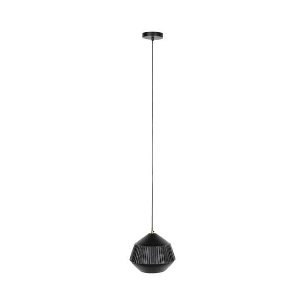 Черна висяща лампа с метален абажур ø 26 cm Aysa - White Label