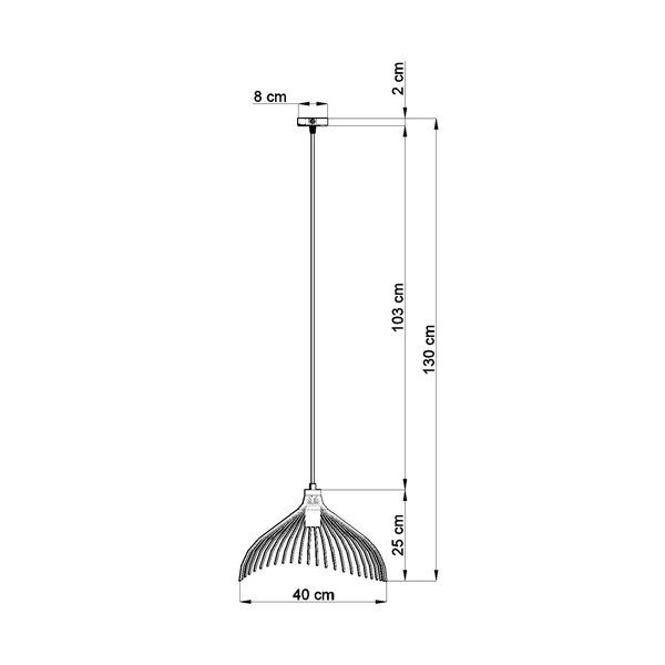 Черно висящо осветително тяло Umea - Sollux-image-2
