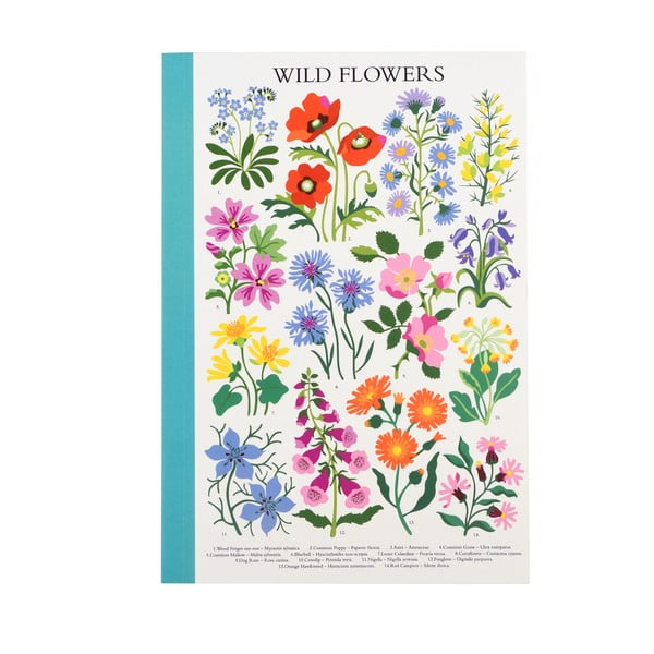 Тетрадка 60 страници формат A5 Wild Flowers - Rex London